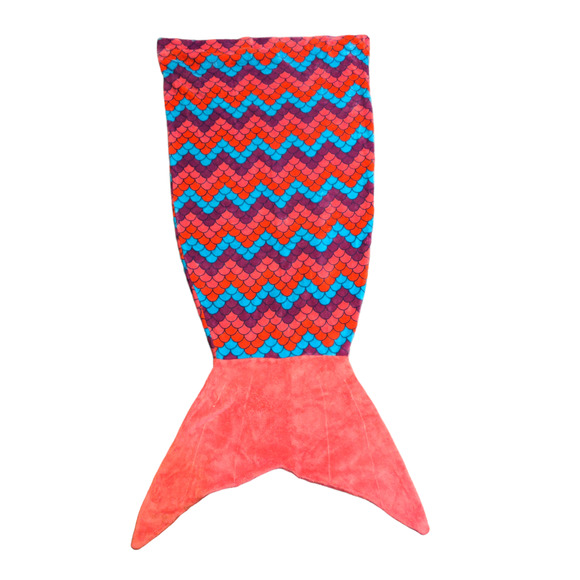 SleepyHeads Fish Tail Pajamas Multicolor One Size 56x22 Mermaid - Picture 1 of 6